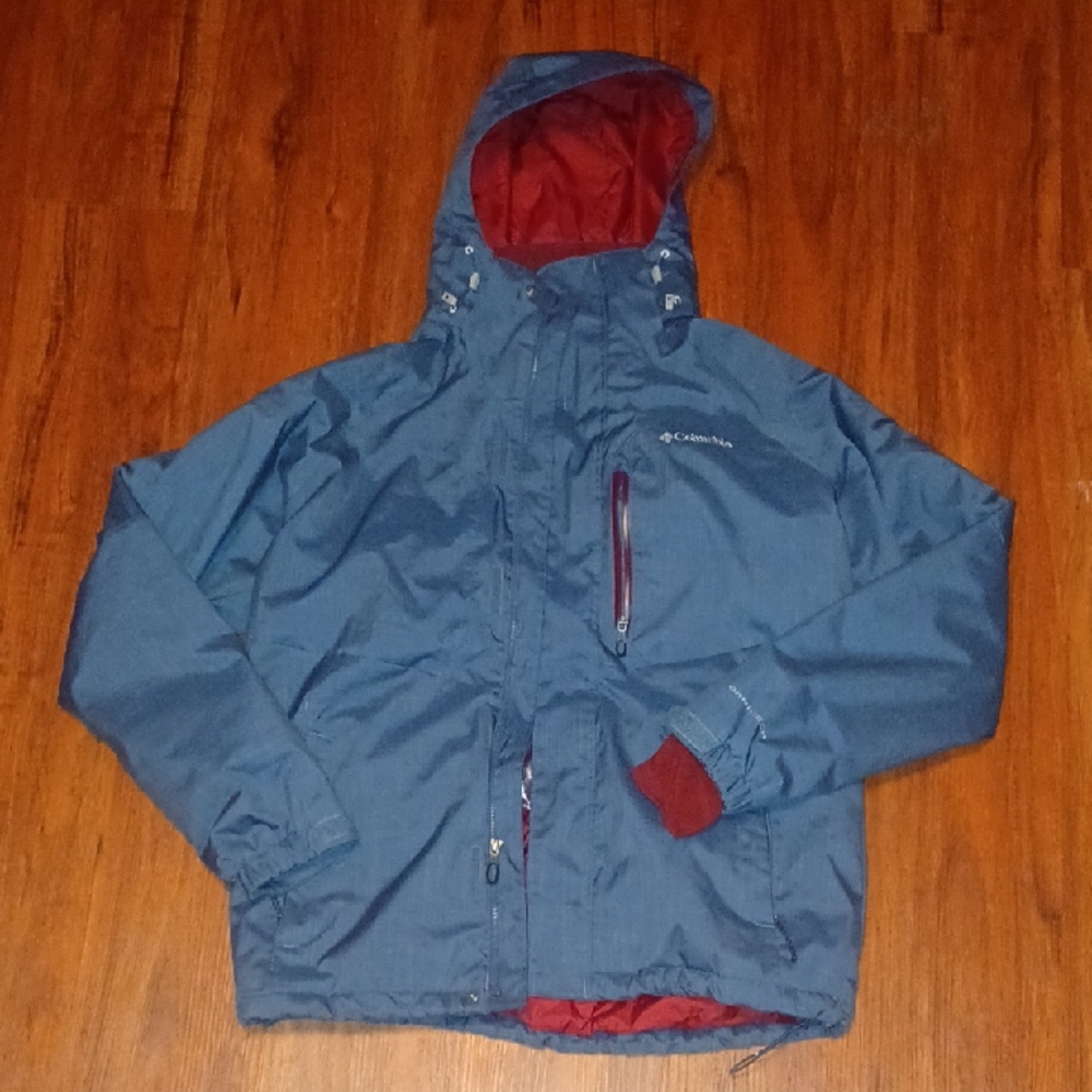 ❄️ Columbia Jacket Omni-Tech Sz. Medium Blue & Maroon Men's